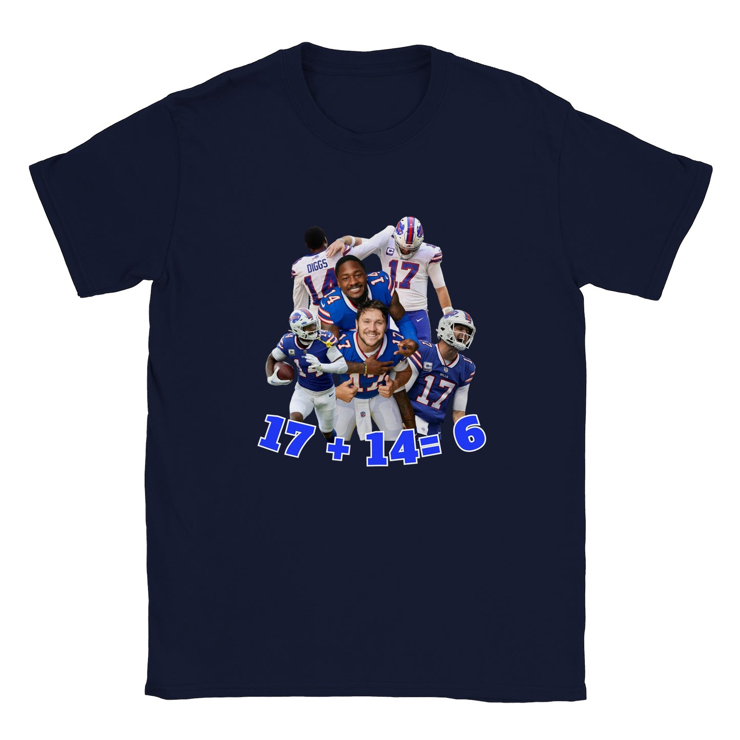 Josh Allen and Stefon Diggs "17 + 14= 6" T-Shirt